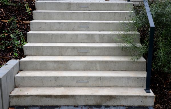 Poured Step Installation in New Albany