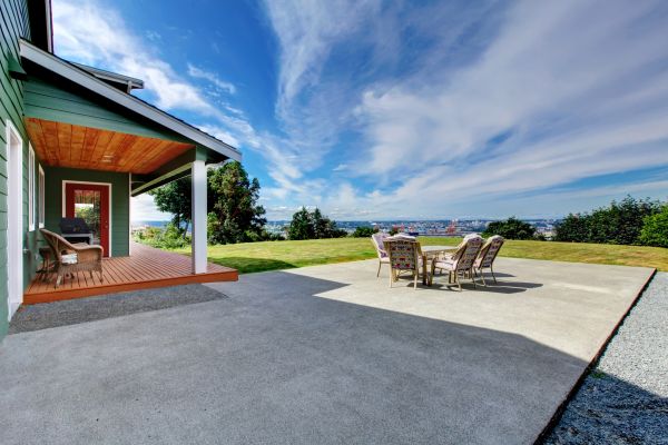 Backyard Concrete Paving in New Albany